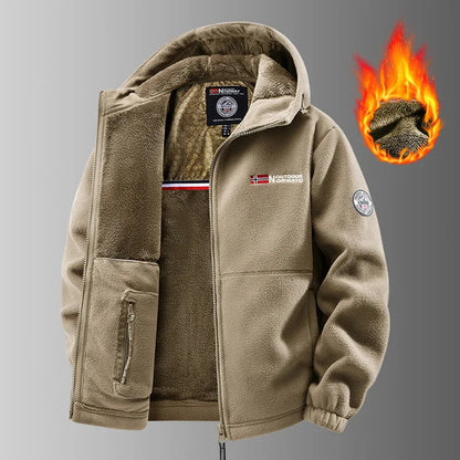 🔥 Férfi grafén Thermal Fleece Kabát – Ultrameleg téli kabát Heat-Lock béléssel és szélálló kialakítással