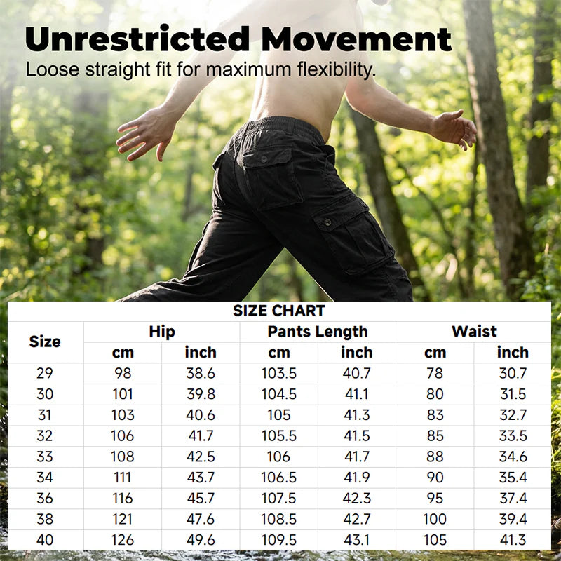 👖🛠️ Férfi taktikai nadrág 100% pamutból, khaki színben - sok zsebbel
