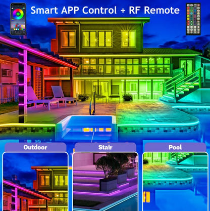 ⏰Utolsó napi kiárusítás🌈Intelligens Rainbow LED állandó kültéri világítás