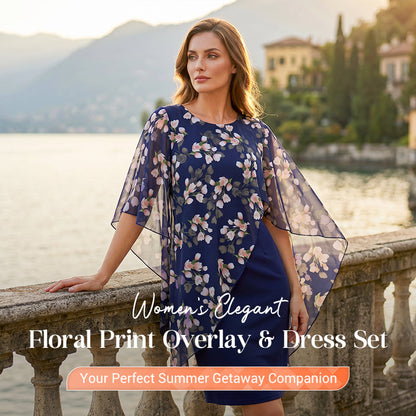 👗 MOST 50% KEDVEZMÉNY!🌸 Elegáns virágmintás kétrészes szett – blúz és ruha – sikkes bohém nyári szett ✨