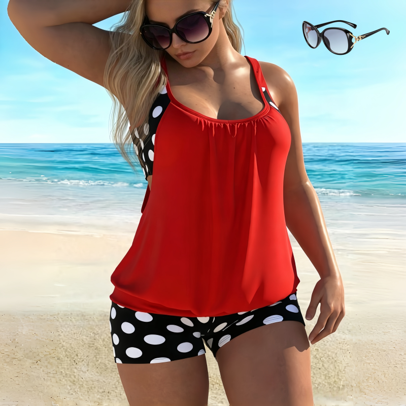 🏖️[S–3XL]👙 Női kétrészes fürdőruha pöttyökkel