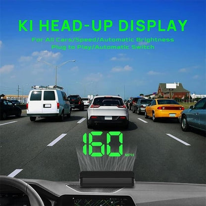 🚗 Head-up kijelzős autós GPS digitális sebességmérő – HUD autókhoz, teherautókhoz és motorkerékpárokhoz