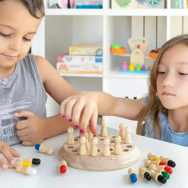 Fából készült memória és színező játékok gyerekeknek és felnőtteknek