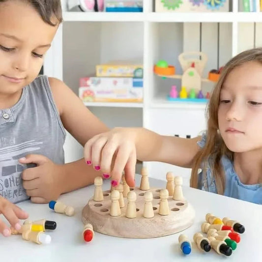 Fából készült memória és színező játékok gyerekeknek és felnőtteknek
