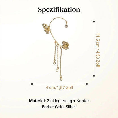 💕Különleges Valentin-napi ajánlat - 50% kedvezmény💕Egyszerű, csiptetős fülbevalók pillangó- és virágmotívumokkal, valamint bojtokkal - elegánsak és kényelmesek, piercing nem szükséges 🌸🦋
