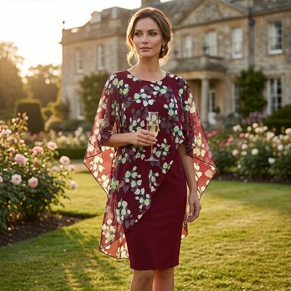 👗 MOST 50% KEDVEZMÉNY!🌸 Elegáns virágmintás kétrészes szett – blúz és ruha – sikkes bohém nyári szett ✨