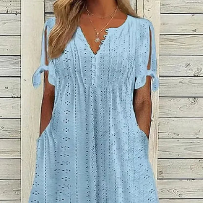 🥰Elegáns női ruha V-nyakkal