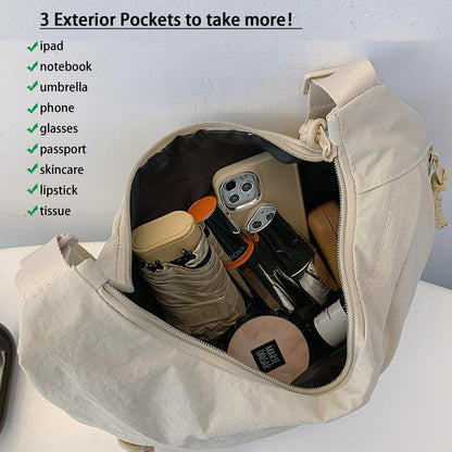 Designer közvetlen értékesítés👜Női divatos egyszínű nejlon keresztpántos táska