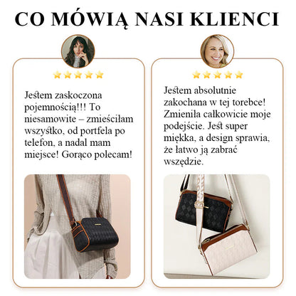 Gyémántmintás háromrétegű válltáska nőknek