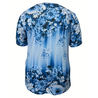 👚 50% KEDVEZMÉNY! 🌸 Elegáns női rövid ujjú felső virágmintával – Könnyű anyag, romantikus dizájn és tökéletes a meleg napokra ☀️