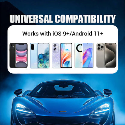 🔥🚗2 az 1-ben vezeték nélküli adapter iPhone-hoz és Android Autóhoz