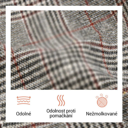 🔥Őszi kis női kosztüm hajtókával és kockás gombokkal