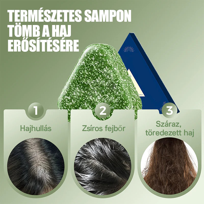 Természetes szilárd sampon a haj erősítésére