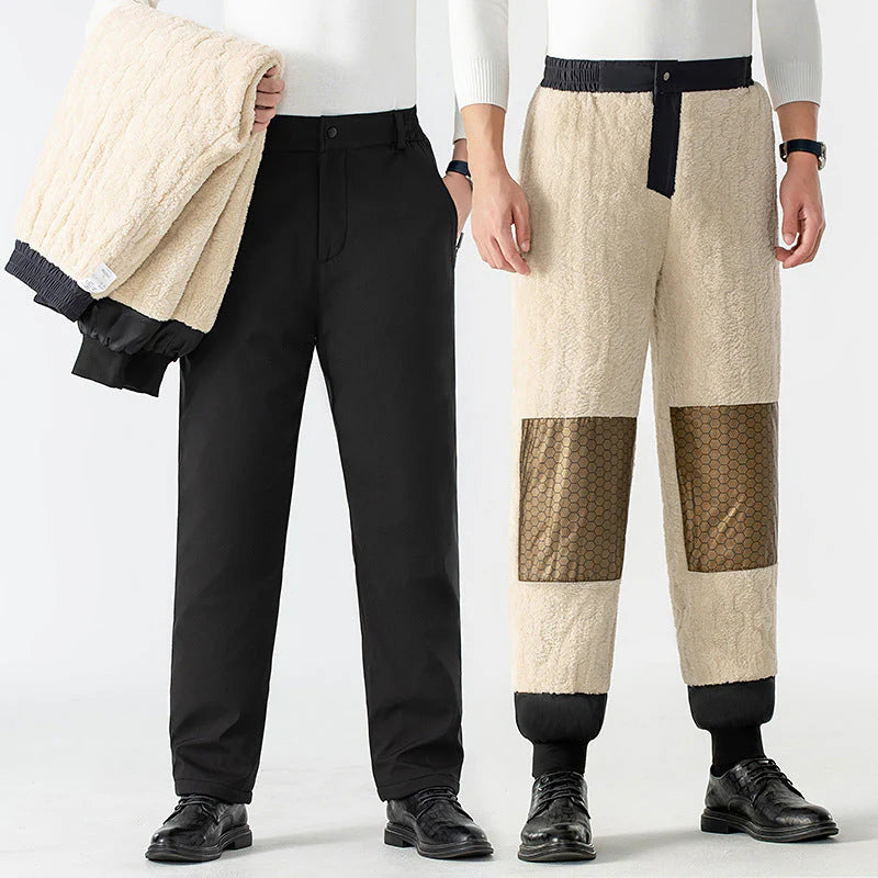 【M-4XL】👖Férfi téli szigetelt nadrág grafén térdvédőkkel