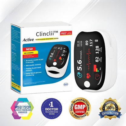 Clinclii™ GlucoSense lézeres vércukorszintmérő készülék