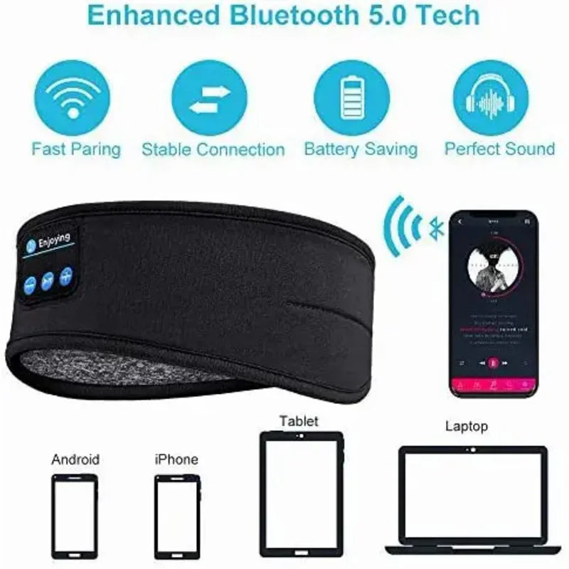 Bluetooth 5.0 fejpántos fejhallgató alváshoz – Zene, kényelem és mély alvás