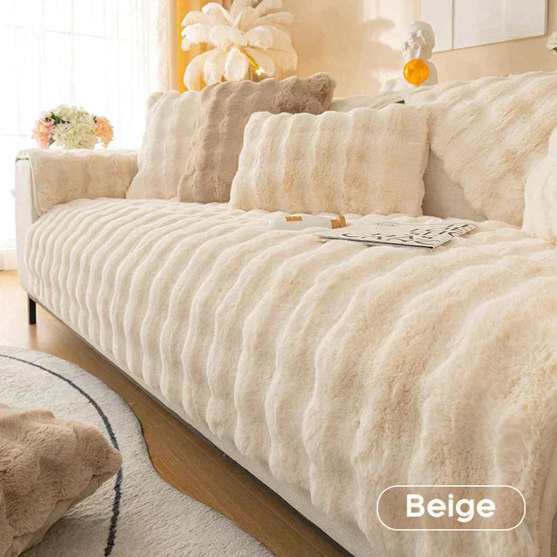 🛋️☁️ Vastag plüss nyúl kanapéhuzat❄️
