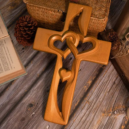 Fakereszt Összefonódó Szívek♥ - Családi Áldás 🕊️