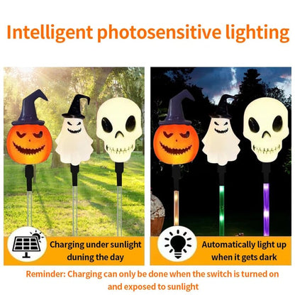👻🎁6 db-os LED napelemes halloweeni talajfények