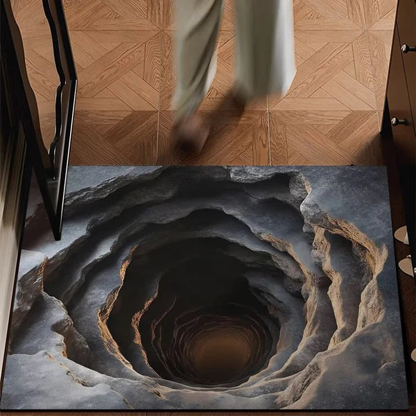 🔥Csúszásgátló diatómaföldből készült szőnyeg, HD nyomtatás, optikai illúzió minta "Végtelen mélység"