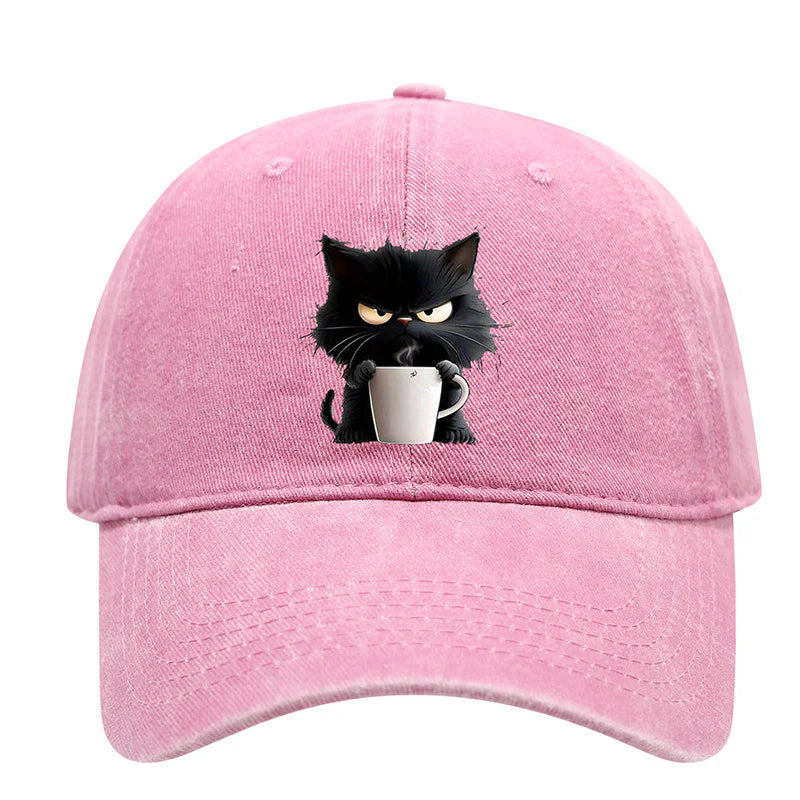 😻Imádnivaló fekete vintage baseballsapka macskával