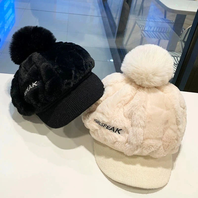 💁‍♀️A legjobb téli ajándék🎁👒 - Női téli sapka 2025 rövid karimájú🥰