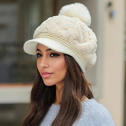 💁‍♀️A legjobb téli ajándék🎁👒 - Női téli sapka 2025 rövid karimájú🥰