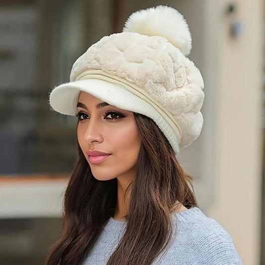 💁‍♀️A legjobb téli ajándék🎁👒 - Női téli sapka 2025 rövid karimájú🥰