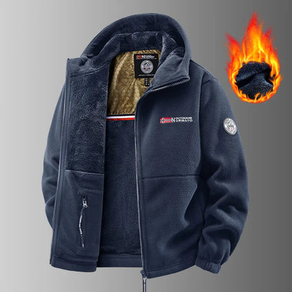 🔥 Férfi grafén Thermal Fleece Kabát – Ultrameleg téli kabát Heat-Lock béléssel és szélálló kialakítással