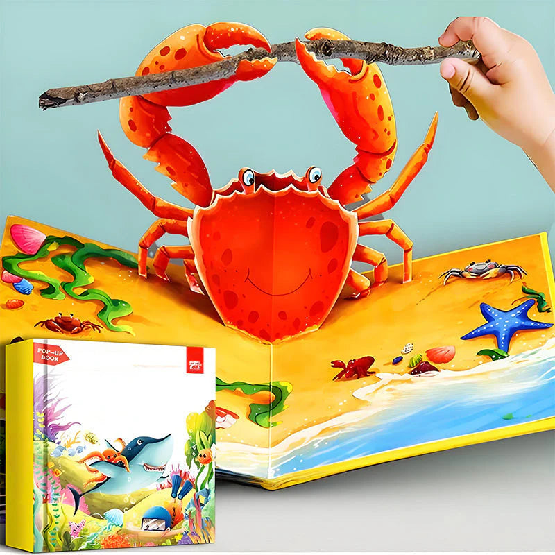 ✨【3D-s felugró állatos könyv gyerekeknek - elengedhetetlen a korai interaktív tanuláshoz】✨