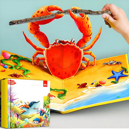 ✨【3D-s felugró állatos könyv gyerekeknek - elengedhetetlen a korai interaktív tanuláshoz】✨