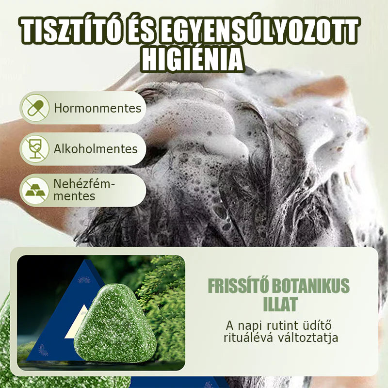 Természetes szilárd sampon a haj erősítésére