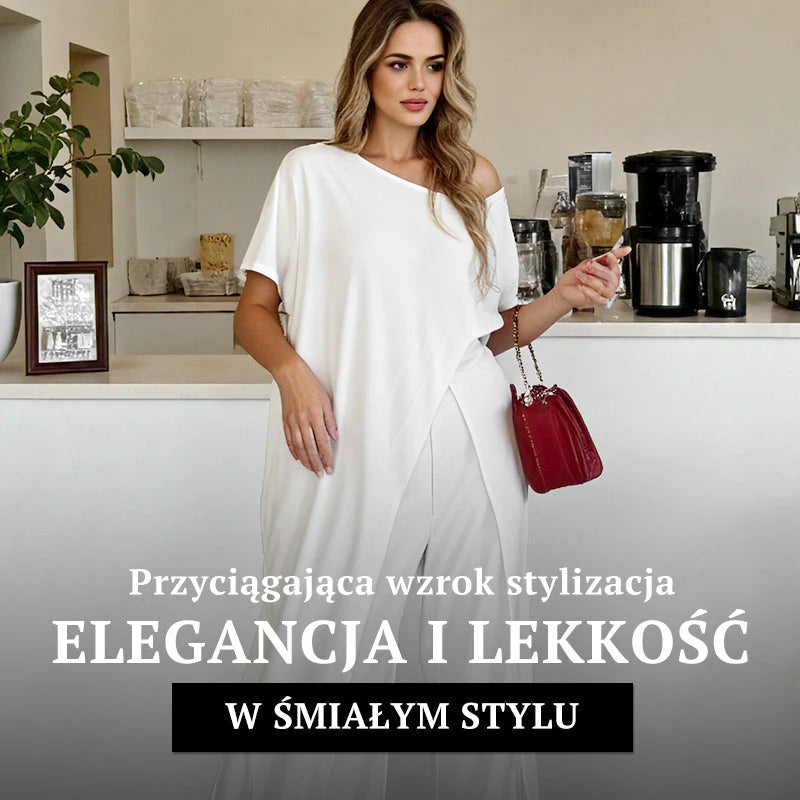 Egyszínű felső és váll nélküli nadrág