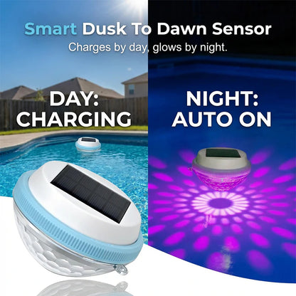 🏊‍♂️☀️ Napenergiával működő, úszó LED-es medencevilágítás 💡🌙✨