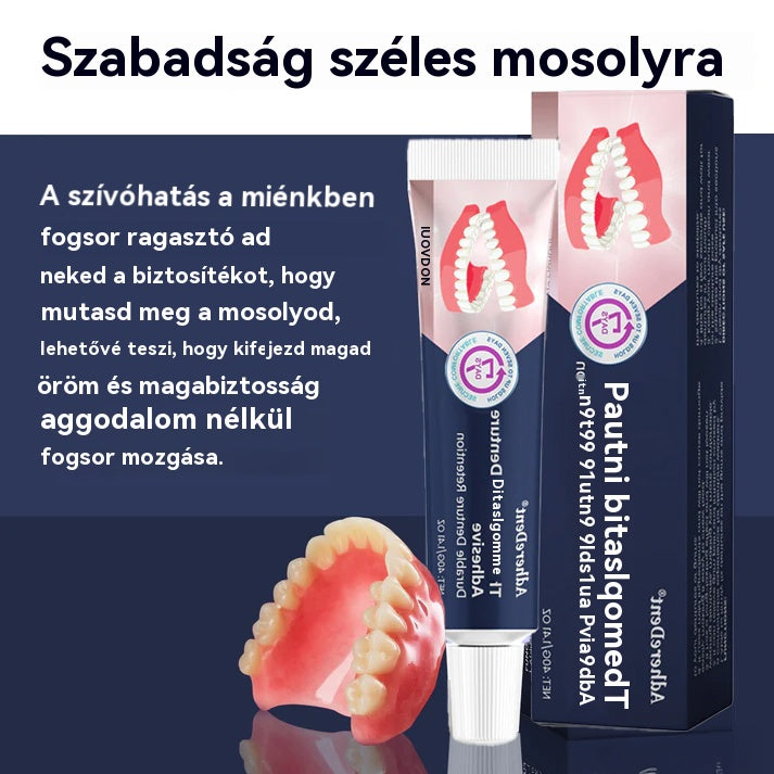 AdhereDent® fogsorragasztó – stabilitás és természetes viselési kényelem