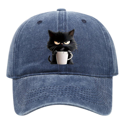 😻Imádnivaló fekete vintage baseballsapka macskával
