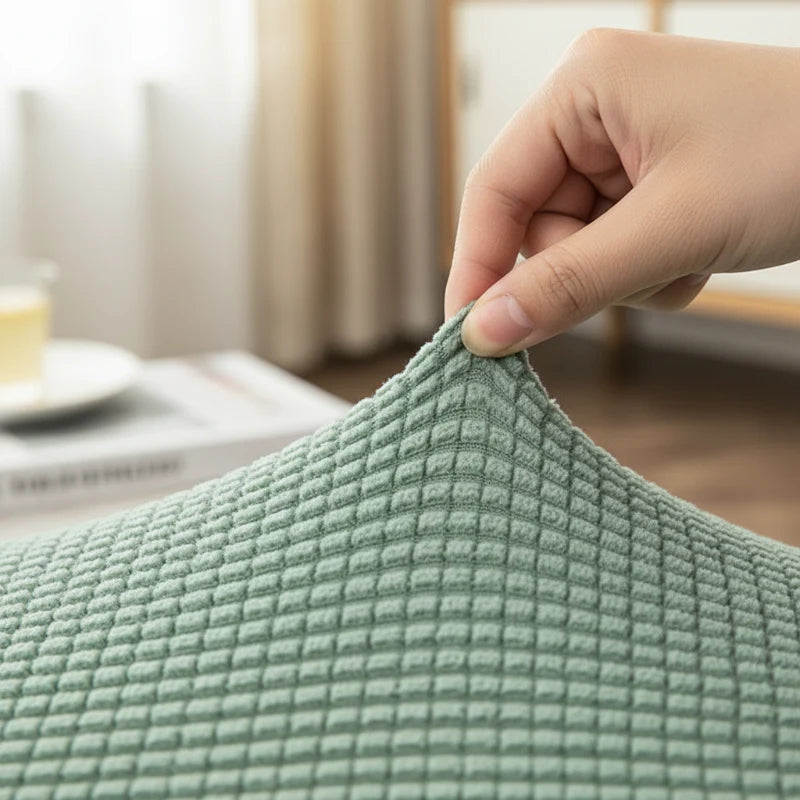 Kötött, rugalmas jacquard kanapéhuzat