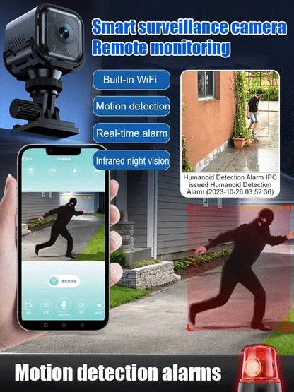 AS03 Okos WiFi-s biztonsági kamera – 1080P HD, éjjellátó, mozgásérzékelés, alacsony fogyasztású