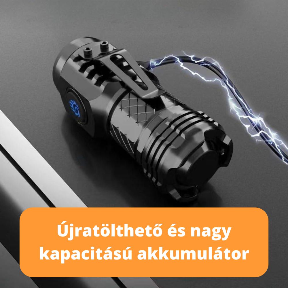 Szuper erős mini zseblámpa