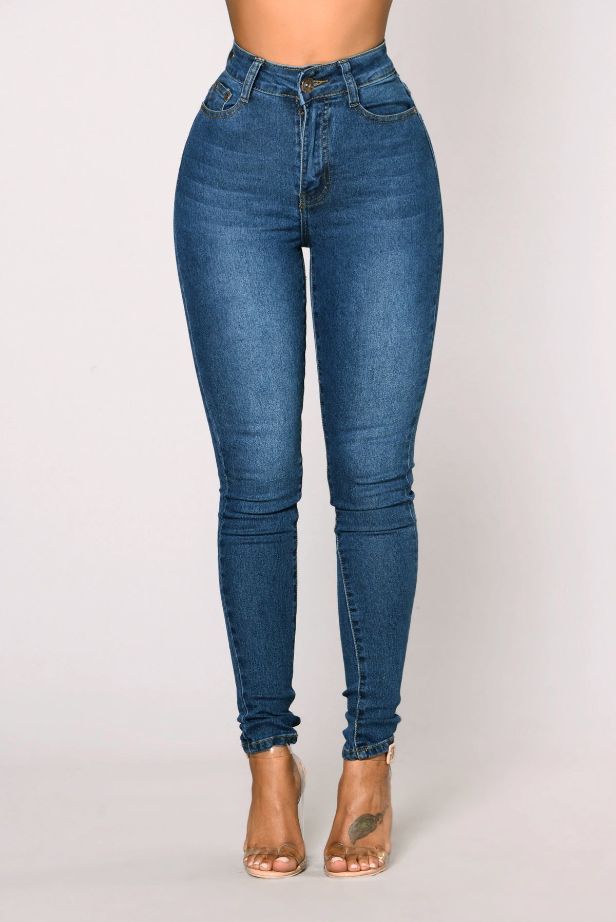 Női Slim Fit Stretch Farmer Ceruzanadrág