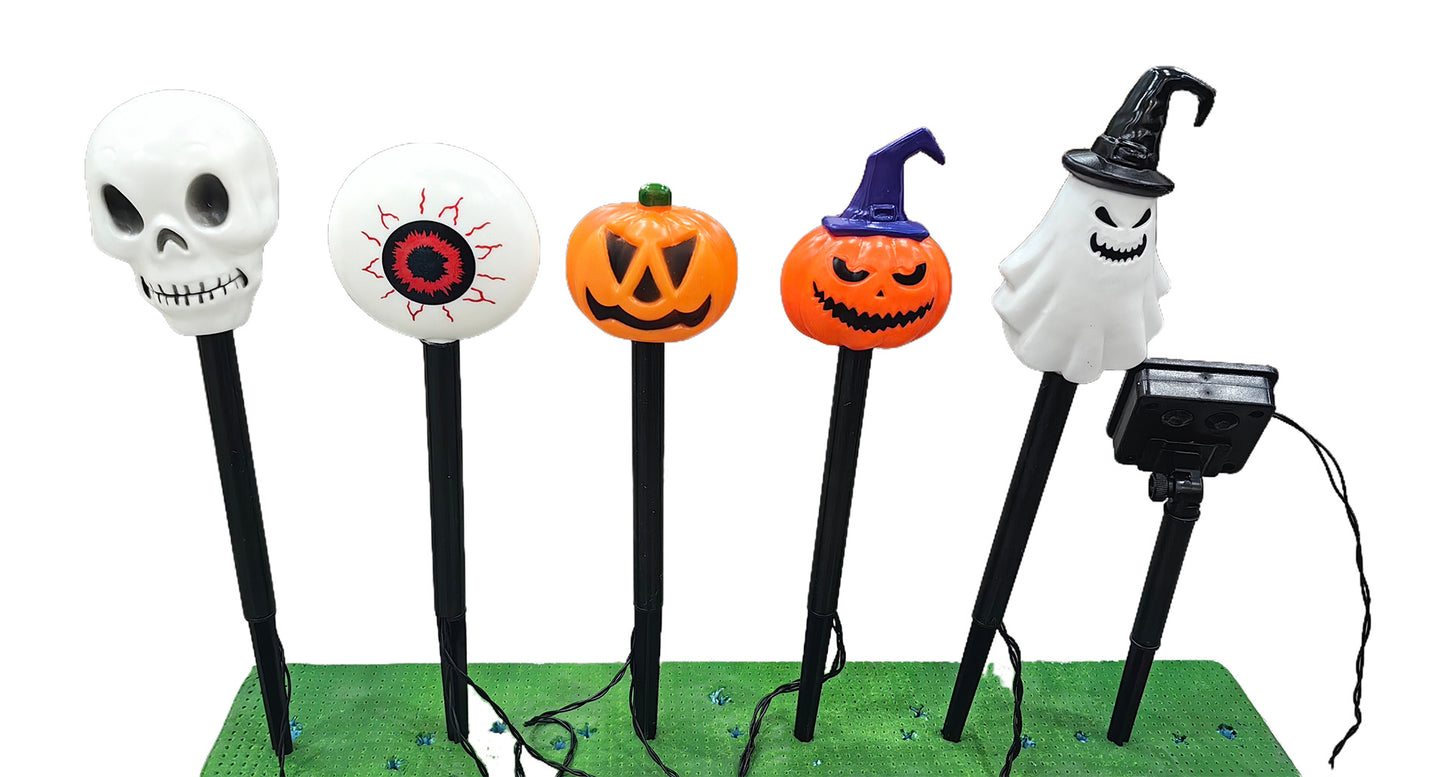 👻🎁6 db-os LED napelemes halloweeni talajfények