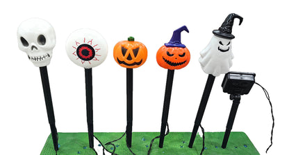 👻🎁6 db-os LED napelemes halloweeni talajfények