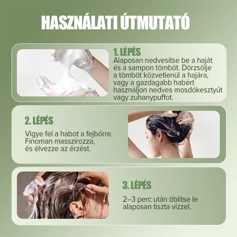 Természetes szilárd sampon a haj erősítésére