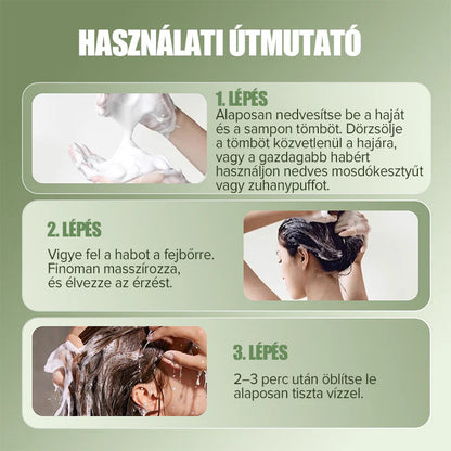 Természetes szilárd sampon a haj erősítésére
