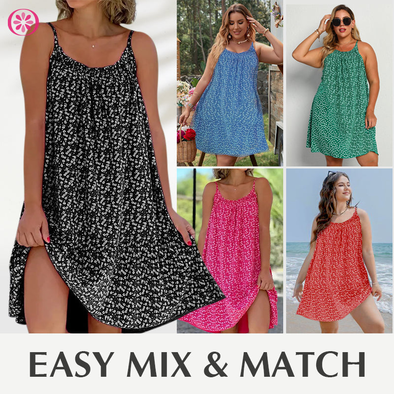 🎉A nyár már a küszöbön áll! 50% kedvezmény 🛍️ Virágmintás trikó ruha