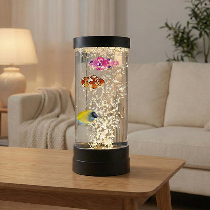 LED akváriumvilágítás buborékos halakkal