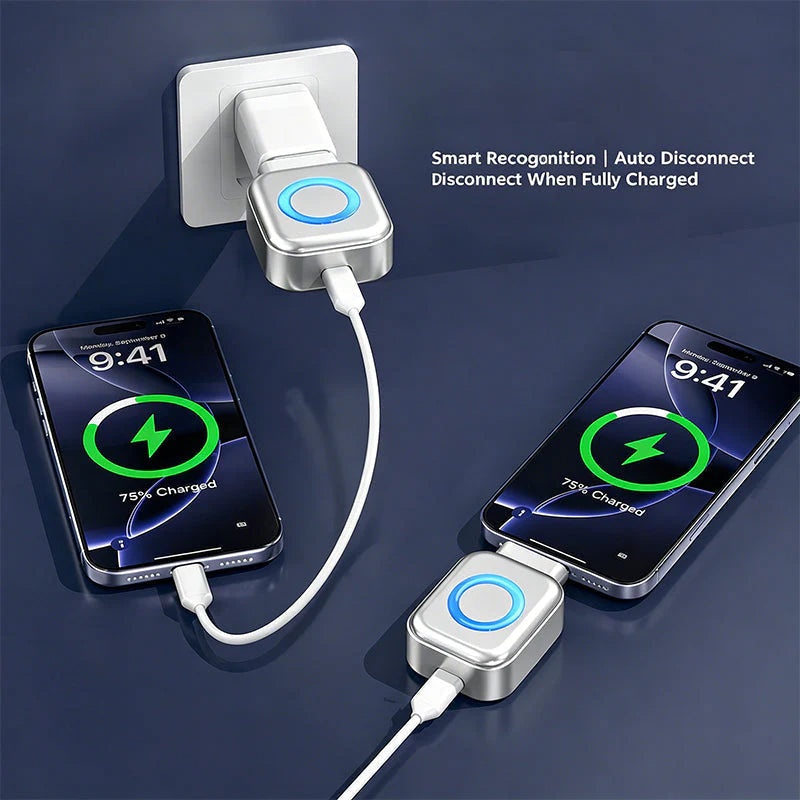 🛡️⚡Hordozható gyorstöltő adapter automatikus kikapcsolással