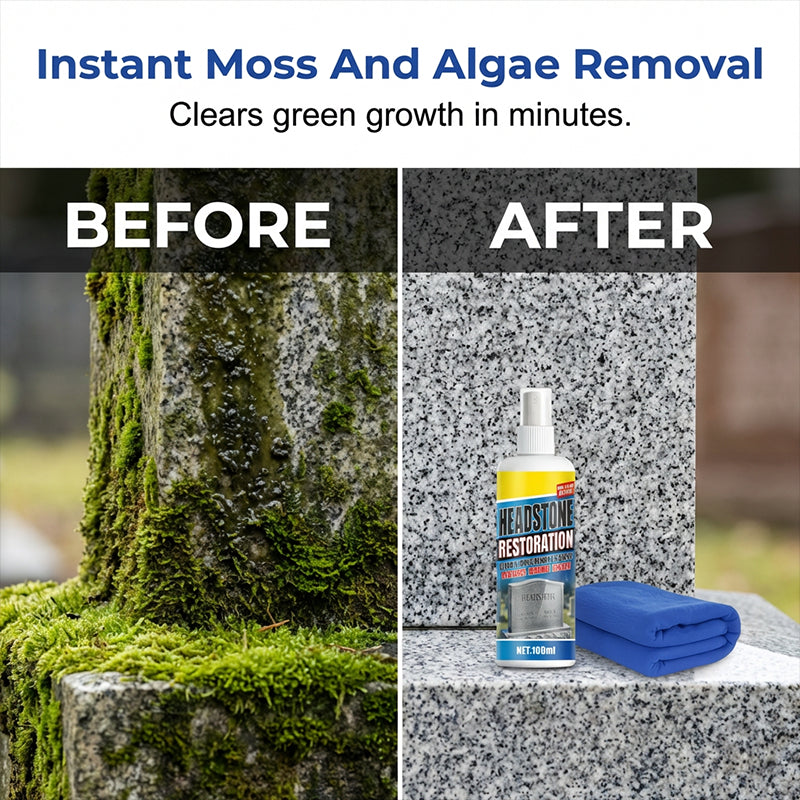 Sírkőtisztító spray – gyorsan ható