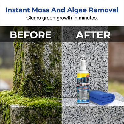Sírkőtisztító spray – gyorsan ható