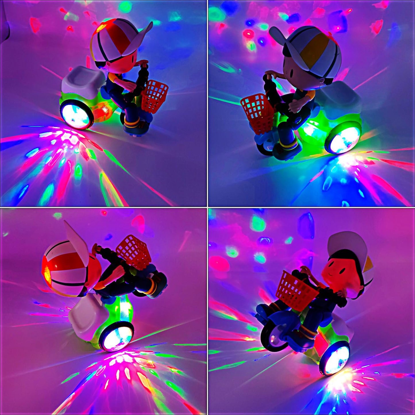 💥 Kaszkadőr Spin Dance tricikli elektromos játék hangzenével és fényjátékkal